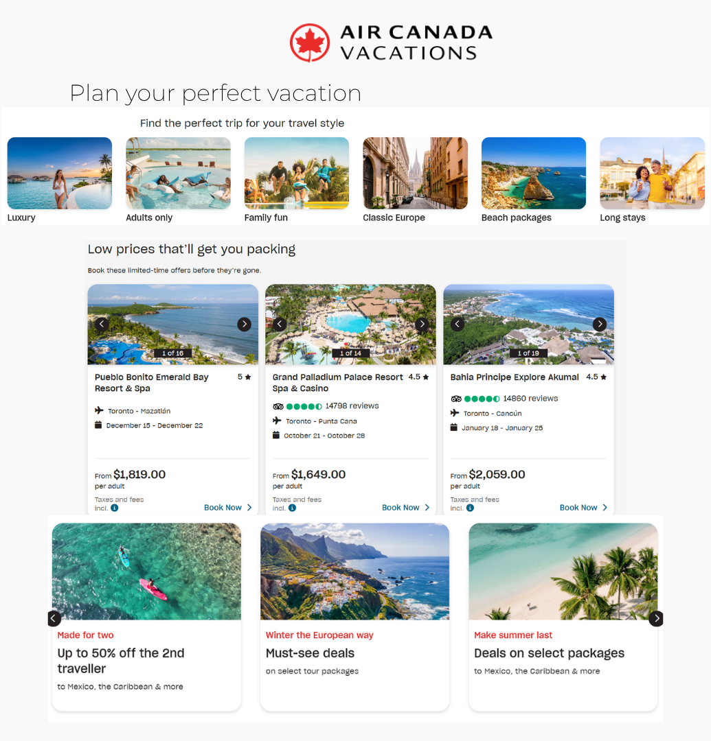 Adults Only Vacation Package